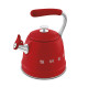 BOUILLOIRE SIFFLANTE 2.3L ROUGE-Smeg