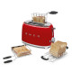 TOASTER 2 TRANCHES ANNÉE 50 ROUGE-Smeg