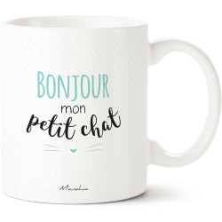 MUG BONJOUR MON P'TIT CHAT BLEU