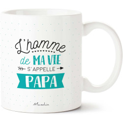 MUG personnalisé L'HOMME DE MA VIE S'APPELE PAPA