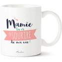 MUG personnalisé MAMIE TU ES LE SOURIRE DE MA VIE