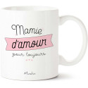 MUG personnalisé MAMIE D'AMOUR POUR TOUJOURS