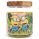Bougie Minions Spread Happiness Grande Jarre, parfum fruité et gourmand aux notes de cerise, pomme, citron vert, fraise, orange,