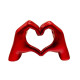 SCULPTURE MAINS COEUR ROUGE
