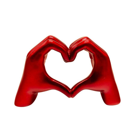 SCULPTURE MAINS COEUR ROUGE