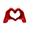 SCULPTURE MAINS COEUR ROUGE