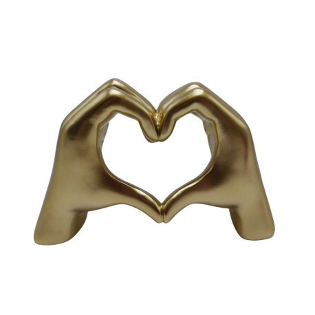 SCULPTURE MAINS COEUR OR