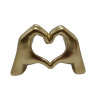 SCULPTURE MAINS COEUR OR