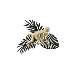 FEUILLAGE SINGE NOIR/OR