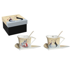 COFFRET de 2 TASSES CATTUCCINO CATITUDES