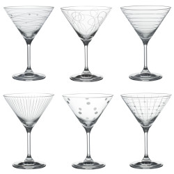 COFFRET DE 6 VERRES A COCKTAIL 35CL GRAPHIK