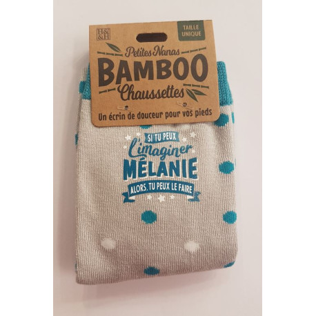Chaussettes personnalisées MÉLANIE- Fibre de bambou