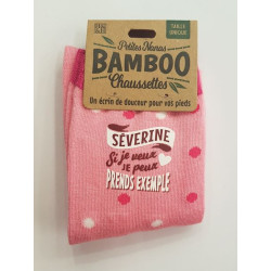 Chaussettes personnalisées SÉVERINE- Fibre de bambou