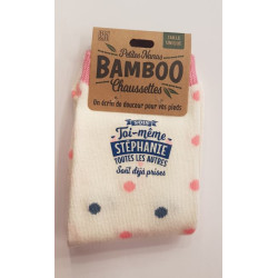 Chaussettes personnalisées STÉPHANIE- Fibre de bambou