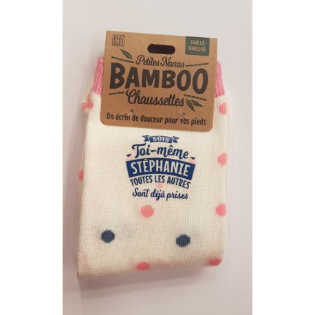 Chaussettes personnalisées STÉPHANIE- Fibre de bambou