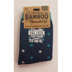 Chaussettes personnalisées VALÉRIE- Fibre de bambou