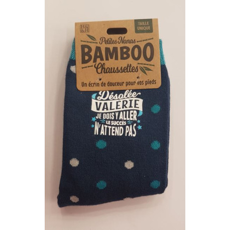 Chaussettes personnalisées VALÉRIE- Fibre de bambou