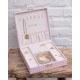 COFFRET A BIJOUX ANNE PIED DE POULE ROSE