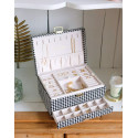 COFFRET A BIJOUX DENISE PIED DE POULE NOIR