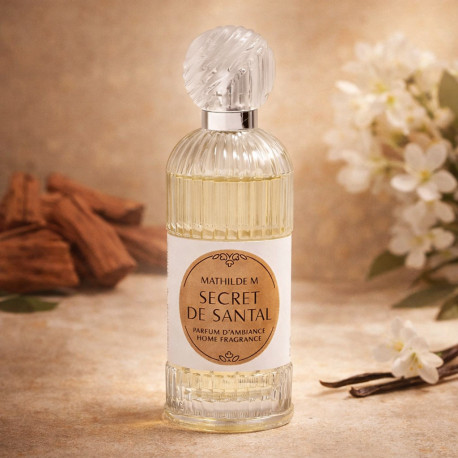 Vaporisateur Mathilde M Secret de Santal 100 ml – parfum d’ambiance chaud et boisé