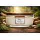 Bougie parfumée Ellipse Woodwick TEAK BLANC