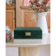 COFFRET A BIJOUX ANNE VELOURS VERT