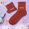 CHAUSSETTES A PAILLETTES AMOUR