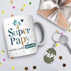COFFRET MUG+PORTE CLÉS SUPER PAPY