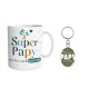 COFFRET MUG+PORTE CLÉS SUPER PAPY