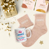 COFFRET MUG+CHAUSSETTES PAILLETTES COCOTTE