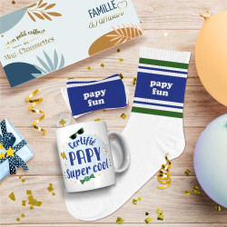 COFFRET MUG+CHAUSSETTES PAILLETTES PAPY FUN
