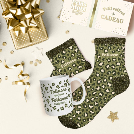 COFFRET MUG+CHAUSSETTES PAILLETTES FOLASSE