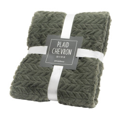 PLAID CHEVRON KAKI 130X170