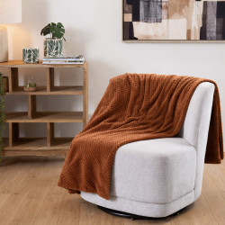 PLAID DAMIER TERRACOTA 130X170