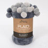 PONNIE PLAID GRIS Pompons 130X170