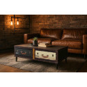 TABLE BASSE VALISE 2 TIROIRS