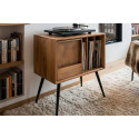 MEUBLE VINYLS BOIS PIN & MÉTAL