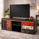 MEUBLE VALISE TÉLÉ 2 PORTES & 3 TIROIRS