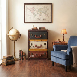 MEUBLE VALISE 3 TIROIRS
