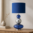 VOLCANIQUE lampe à poser céramique bleue 61cm E27