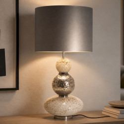 VOLCANIQUE lampe à poser verre Beige 66cm E27