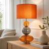 VOLCANIQUE lampe à poser verre Orange 66cm E27