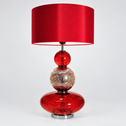 VULKA lampe à poser verre Rouge 65cm E27