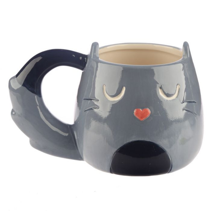 Mug - Mug à café - Chat - Grijs - Animaux - Mugs - 350 ML - Tasse - Mugs à  café - Mug
