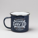MUG MÉTAL personnalisé prénom DAVID