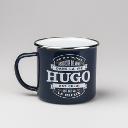 MUG MÉTAL personnalisé prénom HUGO