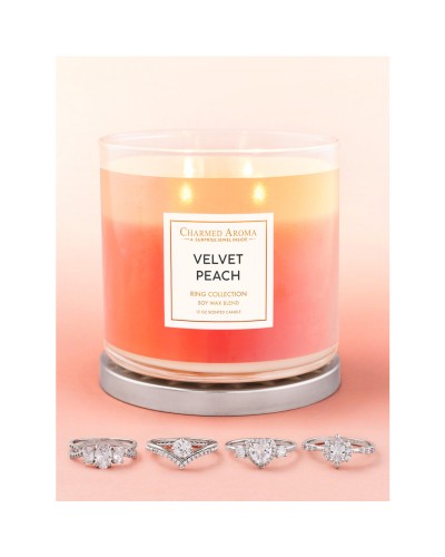 Bougie parfumée VELVET PEACH-Charmed Aroma