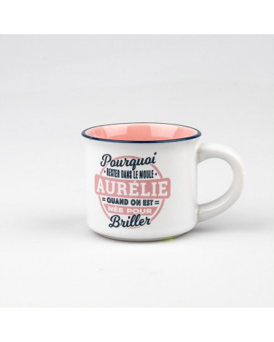 TASSE EXPRESSO personnalisée prénom AURELIE