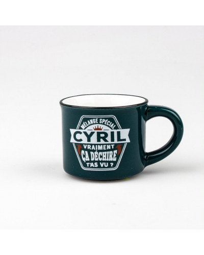 TASSE EXPRESSO personnalisée prénom CYRIL
