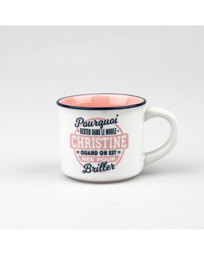 TASSE EXPRESSO personnalisée prénom CHRISTINE
